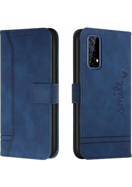 Realme 7 4g Manyetik Kapatma Flip Için Telefon Kılıfı Folio Cüzdan Kart Yuvaları (Yurt Dışından)