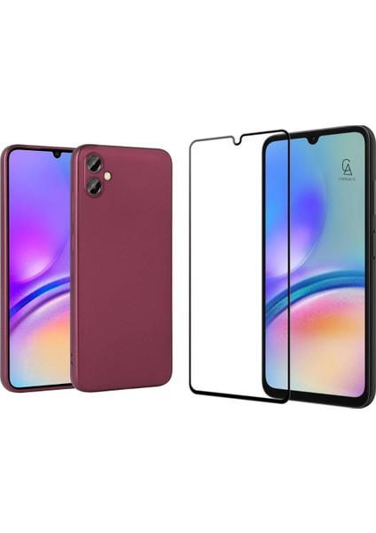 Samsung Galaxy A05 ile Uyumlu Telefon Kılıfı ve 5d Tam Kaplayan Cam Ekran Koruyucu