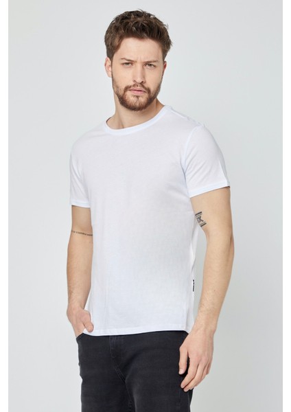 Erkek Çok Renkli T- Shirt Regular Fit Rahat Kesim Bisiklet Yaka 3'lü Basic Tişört Paketi