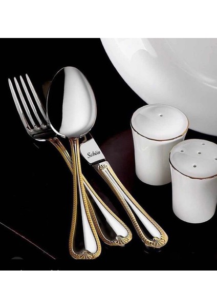 Schön Berlin Gold 72 Parça Çatal Kaşık Bıçak Takımı