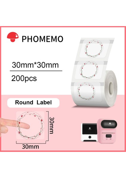 50X50MM 140 Adet C Stili Rcle Yuvarlak Şeffaf Desen Phomemo Etiket Yazıcı Için Kendinden Yapışkanlı Etiket Kağıdı Termal Etiket Kağıt Rulosu (Yurt Dışından) fırsatları