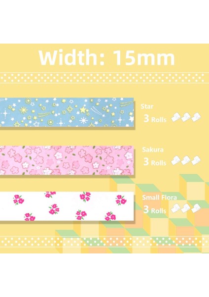 S05 9 Rulo 15MM Tarzı Phomemo Mticky Note Için Küçük Etiket Kağıdı M02PRO Yazıcı Için Desenli Termal Etiket Siyah Karakter Termal Kağıt Rulosu (Yurt Dışından) fırsatları