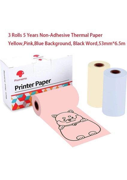 5 Yıllık Kağıt C1 Stili Phomemo Termal Kağıt Autoadhesivo Papel SM02PRO Yazıcı Için Yazdırılabilir Etiket Etiket Papier Fotoğraf Rollo Papel (Yurt Dışından)