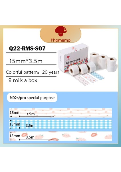 S07 Etiketler Stili Phomemo M02PRO Yapışkanlı Termal Etiket Rulo Çocuklar Dıy Etiketleri M02S M02 Pro Phomemo Yazıcı Için Kağıt mm Fotoğraf Adı Kağıt (Yurt Dışından)