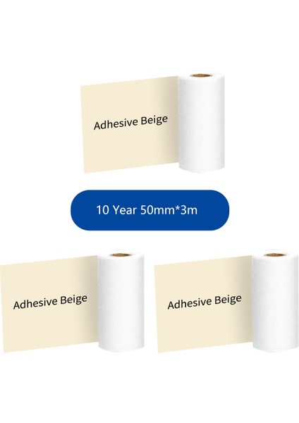 3'lü Yapışkanlı Bej Tarzı Phomemo Termal Kağıt Yapışkan Notlar SM02PRO Yapışkanlı Etiket Ruloları Için Renkli Etiket Genişlik mm Termal Etiket Kağıdı (Yurt Dışından)