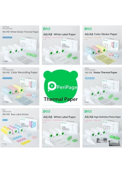 3 Beyaz Etiket Stili Peripage Kendinden Yapışkanlı Termal Kağıt Yazdırılabilir Etiket Etiket Kağıtları Poooli Papeang Yazıcı Için Net Baskı Telefon Fotoğraf Papie Için (Yurt Dışından) fiyatları