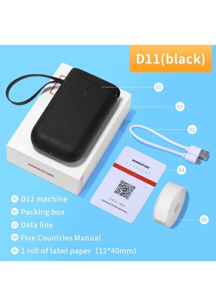 1 Rulo Stili Niimbot D11 Kablosuz Şeffaf Yazıcı Yazıcı Bluetooth Termal Etiketler Baskı Impresora Etiket Baskı Etiket Kağıt Yapıştırıcı (Yurt Dışından)