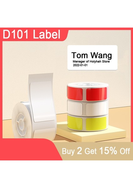 Fx 25X50MM Stili Niimbot D Inç Etiket Etiket Kağıt Rulo Beyaz Renk Kablo Etiket Kağıtları Taşınabilir Etiket Termal Yazıcı D101 Ev Ofis (Yurt Dışından)