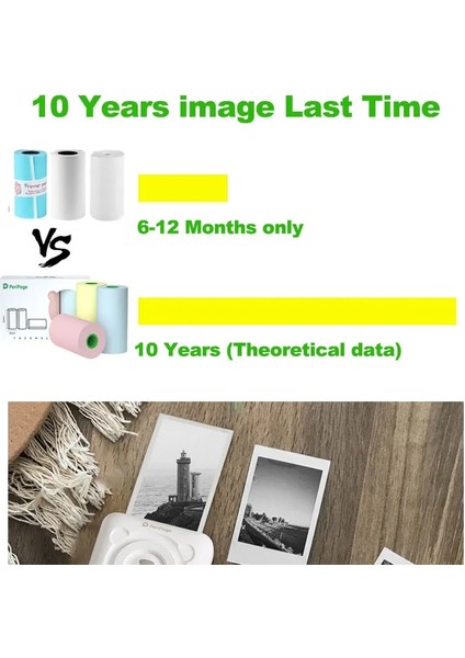 Hd Fotoğraf Kağıdı Stili Peripage Resmi Termal Kağıt Etiket Kağıt Etiket Kağıdı Termal Cep Mini Yazıcı Için A6 A8 Yılları Tutmak (Yurt Dışından)