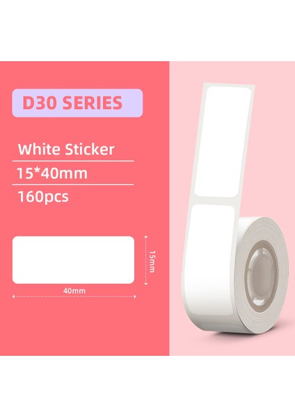 3x Beyaz 15X40MM Stili 3 Rollsbox Phomemo Whitetransparency Termal Etiket D30 Kağıt Etiket D30 Taşınabilir Kendinden Yapışkanlı Etiket Yazıcısı Için Bpa Içermez (Yurt Dışından)