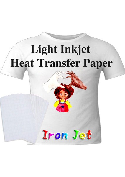 Koyu 10 Adet Tarzı A4 Açık Koyu Pamuklu Kumaş Dıy Demir Isı Basın Baskı Kağıdı T-Shirt Mürekkep Püskürtmeli Süblimasyon Baskı Kağıdı Termal Transfer Kağıdı (Yurt Dışından)
