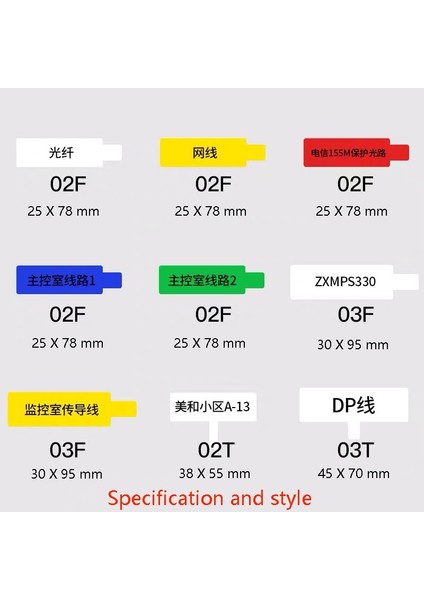 02T Beyaz Stil Puqu Güç Telekomünikasyon Veri Iletişim Odası Ağ Kablolama P Tipi, F Tipi, Bıçak Tipi Kablo Etiket Baskı Kağıdı (Yurt Dışından) fırsatları