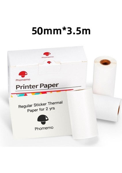 Wt1 Stili 3 Rollsbox Phomemo Kendinden Yapışkanlı Termal Renkli Kağıt Phomemo SM02PRO Yazıcı Için Yazdırılabilir Etiket Etiket Kağıtları (Yurt Dışından)
