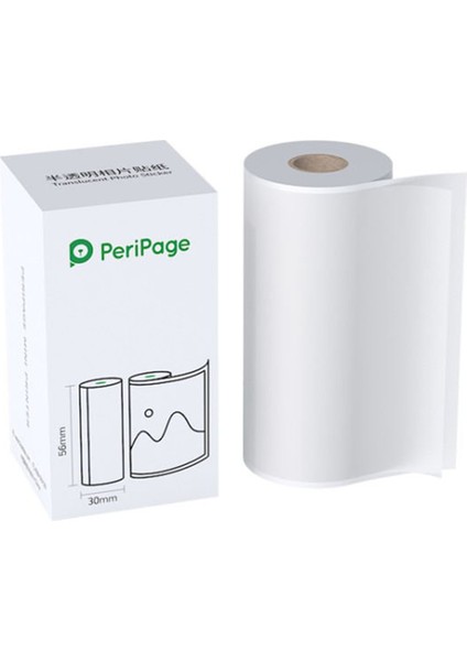 56 x 30 mm Stili Peripage 56 x Yarı Saydam Fotoğraf Çıkartmaları Beyaz Yapışkanlı Termal Kağıt Rulo Yapışkan Kağıt Peripage A6A8 Için Su Geçirmez (Yurt Dışından)