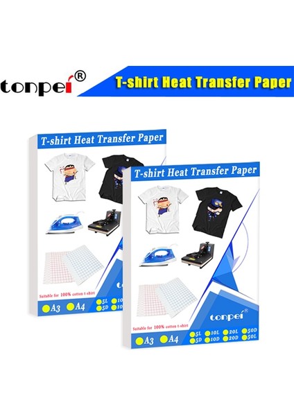 A4 Koyu 5 Yaprak Stili A3 A4 T Gömlek Açık Koyu Renkli % Pamuklu Kumaşlar Için Isı Transfer Kağıdı Kumaş Mürekkep Püskürtmeli Baskı Tasarımı (Yurt Dışından)
