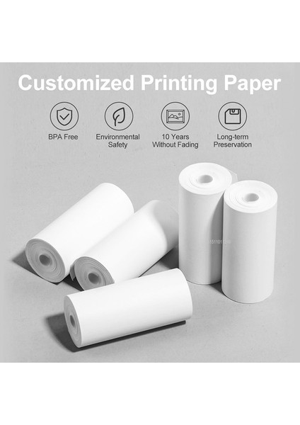15 Beyaz 30 mm Stil 57*30MM Termal Kağıt Rengi Beyaz Çocuklar Için Kamera Anında Yazıcı ve Çocuklar Için Kamera Baskı Kağıdı Yedek Aksesuarları Par (Yurt Dışından) modelleri