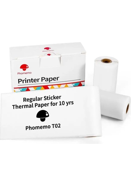 10 Yıl Beyaz Stil 3 Rollsbox Phomemo Beyaz Termal Kağıt Üzerinde Siyah Kendinden Yapışkanlı Etiket x 3.5mfor x Mini Taşınabilir Termal Yazıcı (Yurt Dışından)