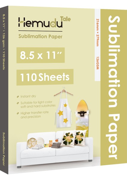 8.5X11 Inç 126GSM Tarzı Süblimasyon Kağıdı Mürekkep Püskürtmeli Isı Transferi Fotoğraf Kağıdı 126G Polyester Tee Gömlek Için Eets Yastık Fabrone Vaka Baskı (Yurt Dışından)