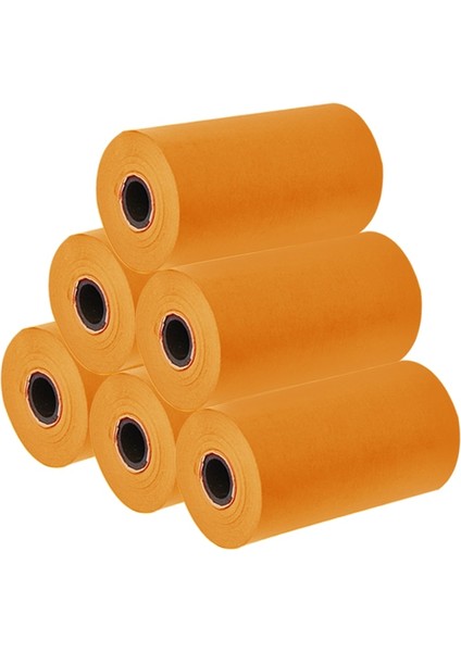 Turuncu Tarzı 6 Adet Rulo Termal Kağıt 57 x Yazdırılabilir Etiket Kağıdı Termal Kağıt Peripage Yazıcı Için Kendinden Yapışkanlı Paperang (Yurt Dışından)