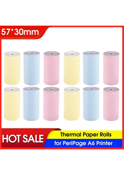 Etiket 9 Rulo Stili Yazdırılabilir Termal Kağıt Rulo Termal Kağıt Peripage A6 Termal Yazıcı Için 57*30MM Paperang (Yurt Dışından)