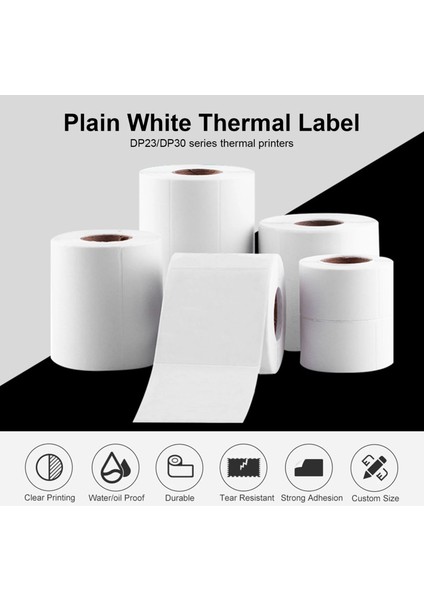 5 Stili Yazın Etiket Yazıcısı Etiket Termal Etiket Kağıdı Kendinden Yapışkanlı Yazdırılabilir Kağıt Rulosu DP23DP30 Için Suya Dayanıklı Yağa Dayanıklı Yırtılmaya Dayanıklı (Yurt Dışından)