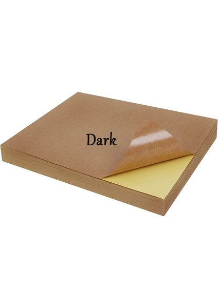 A4 Koyu 50 Yaprak Stili Eets 80G A4 A5 Kahverengi Kraft Kağıt Kendinden Yapışkanlı Etiket Baskı Etiketleri Mürekkep Püskürtmeli Lazer Fotokopi Makinesi Craft Kağıt (Yurt Dışından)