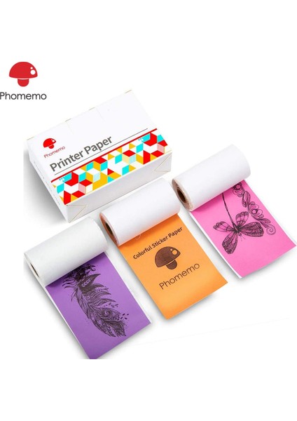 Bej Çıkartma Stili Phomemo Phomemo PROM02S Mini Yazıcı Için Renkli Termal Etiket Kağıdı Fotoğraf Kendinden Yapışkanlı Kağıt Rulosu (Yurt Dışından) modelleri