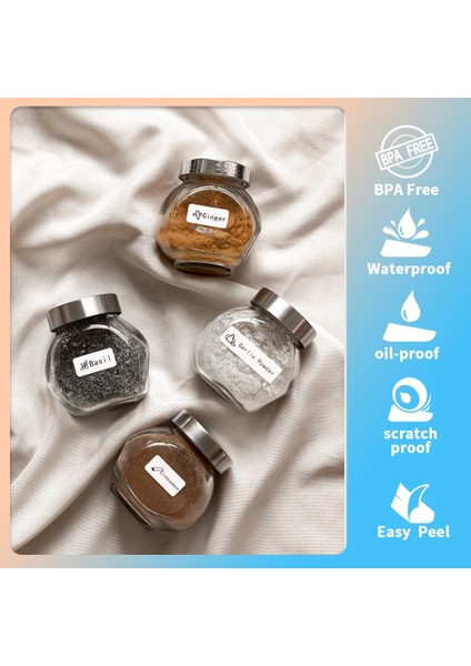Kare Beyaz 1440 Stili Phomemo D30 Termal Etiket Biletleri Kağıt D30 Etiket Yazıcısı Kendinden Yapışkanlı Şeffaf Kare Yuvarlak Isim Etiketleri Kağıt 3 Rollsbox (Yurt Dışından)
