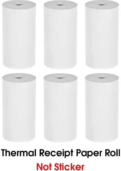 Beyaz 6 Etiket Stili Değil Yazdırılabilir Termal Kağıt Rulo Termal Kağıt Peripage A6 Termal Yazıcı Için 57*30MM Paperang (Yurt Dışından)