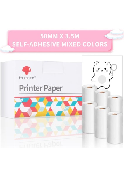 3roll Mix Blue-Trans Stili Termal Kağıt Phomemo Orijinal Yapışkanlı Etiket Fotoğraf Papel Autoadhesivo Renkli Şeffaf S M02PRO Fotoğraf Yazıcısı Için (Yurt Dışından) modelleri