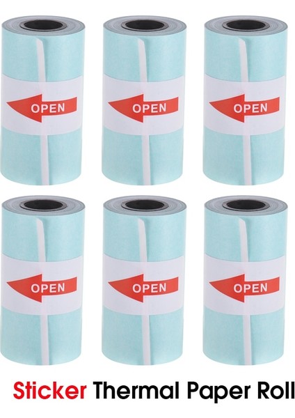 Etiket 6 Rulo Stili Yazdırılabilir Termal Kağıt Rulo Termal Kağıt Peripage A6 Termal Yazıcı Için 57*30MM Paperang (Yurt Dışından)