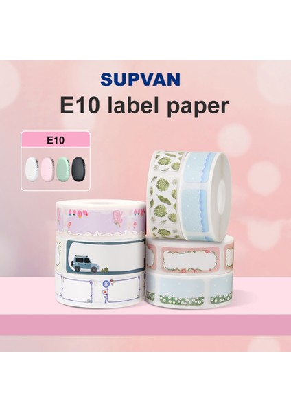T0966E14-50 Stili Supvan Sıcak Satış Uyarlanmış Etiket Baskı Kağıdı Su Geçirmez Baskı Etiketleri Bant Çizilmeye Dayanıklı Etiket Etiket Kağıdı Sadece E10 Için (Yurt Dışından) fiyatları