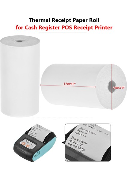Beyaz 6 Etiket Stili Değil Yazdırılabilir Termal Kağıt Rulo Termal Kağıt Peripage A6 Termal Yazıcı Için 57*30MM Paperang (Yurt Dışından) indirimleri