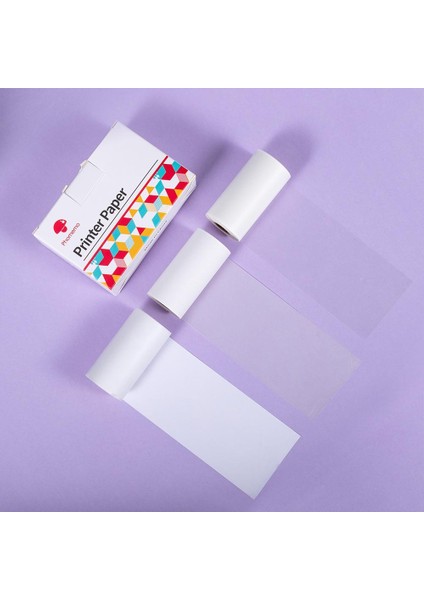 Phomemo 3 Rulo Karışık Şeffafyarı-Şeffafregular Sticker Phomemo M02 Serisi Yazıcı Için Termal Kağıt (Yurt Dışından)