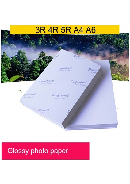 4A 160G 100 Yaprak Stili Fotoğraf Kağıdı 3r 4r,5r,a4, Aeets Yüksek Parlak Yazıcı Mürekkep Püskürtmeli Yazıcılar Için Fotoğrafçı Baskısı Ofis Malzemeleri (Yurt Dışından) fırsatları