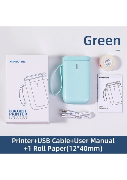 Açık Mavi Tarzı Niimbot D11 Kablosuz Şeffaf Yazıcı Yazıcı Bluetooth Termal Etiketler Baskı Impresora Etiket Baskı Etiket Kağıt Yapıştırıcı (Yurt Dışından) modelleri