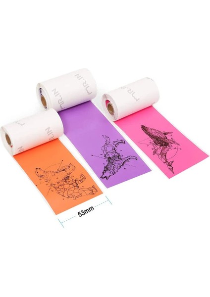 Beyaz Etiket Stili Phomemo Phomemo PROM02S Mini Yazıcı Için Renkli Termal Etiket Kağıdı Fotoğraf Kendinden Yapışkanlı Kağıt Rulosu (Yurt Dışından)