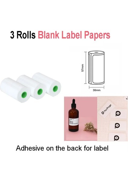 3 Etiket Stili Yazdırılabilir Beyaz Termal Kağıt Rulo Renkli Termal Etiket Termal Yazıcı Için 57*30MM Peripage A6 A9 Paperang (Yurt Dışından)