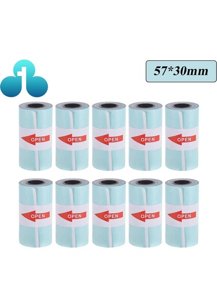 10 Rulo Yazdırılabilir Etiket Kağıt Rulo Doğrudan Termal Kağıt Kendinden Yapışkanlı 57*30MM Peripage A6 Termal Yazıcı Için Kağıt (Yurt Dışından)