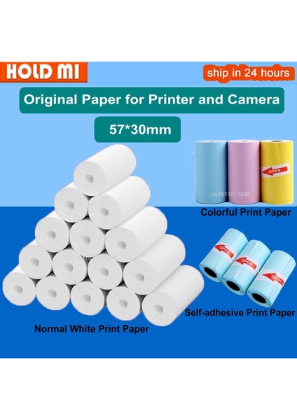 9 Renk 25 mm Stil 57*30MM Termal Kağıt Rengi Beyaz Çocuklar Için Kamera Anında Yazıcı ve Çocuklar Için Kamera Baskı Kağıdı Yedek Aksesuarları Par (Yurt Dışından) fiyatları
