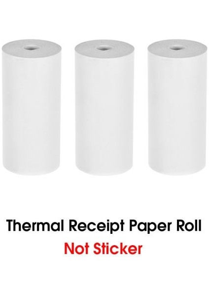 Beyaz 3 Rulo Stili Kendinden Yapışkanlı Peripage A6 Termal Yazıcı Için Etiket Yazıcı Kağıdı Yazdırılabilir Etiket Kağıt Rulosu Doğrudan 57*30MM(2.17*1.18IN) (Yurt Dışından)