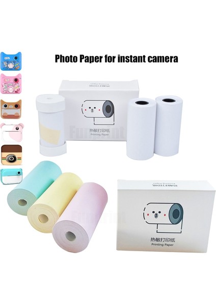 6 Renkli Kağıt Stili Anında Termal Yazıcı Için Fotoğraf Kağıdı Kamera Baskısı Çift Lensli Ekran Video Çocuk Açık Hava Hediyesi Dıy Sticker (Yurt Dışından) indirimleri