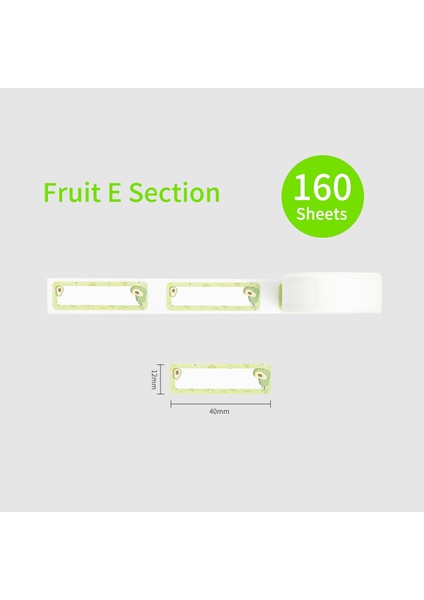 Stil 10 Stil Renkli Etiket Kağıdı Kendinden Yapışkanlı Termal Kağıt Rulosu 12 * Yaprak Rulo Phomemo D30 Termal Yazıcı ile Uyumlu (Yurt Dışından)