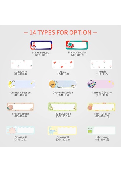 Stil 10 Stil Renkli Etiket Kağıdı Kendinden Yapışkanlı Termal Kağıt Rulosu 12 * Yaprak Rulo Phomemo D30 Termal Yazıcı ile Uyumlu (Yurt Dışından) fiyatları