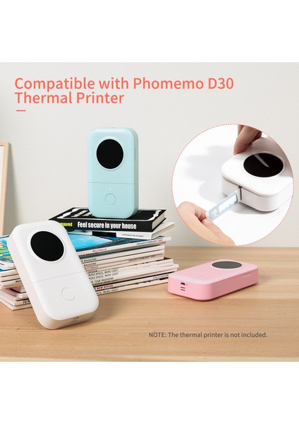 Stil 10 Stil Renkli Etiket Kağıdı Kendinden Yapışkanlı Termal Kağıt Rulosu 12 * Yaprak Rulo Phomemo D30 Termal Yazıcı ile Uyumlu (Yurt Dışından) fırsatları