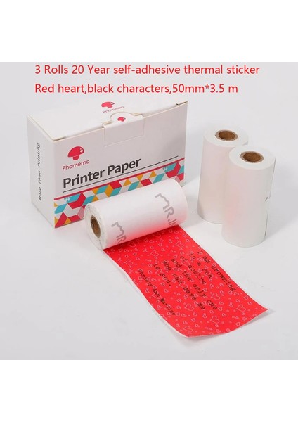 20 Yıllık Etiket Kırmızı Stil Phomemo Termal Kağıt Autoadhesivo Papel SM02PRO Yazıcı Için Yazdırılabilir Etiket Etiket Papier Fotoğraf Rollo Papel (Yurt Dışından)
