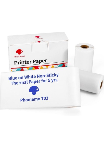 Mavi Kağıt Stili 3 Rollsbox Phomemo Beyaz Termal Kağıt Üzerinde Siyah Kendinden Yapışkanlı Etiket x 3.5mfor x Mini Taşınabilir Termal Yazıcı (Yurt Dışından)
