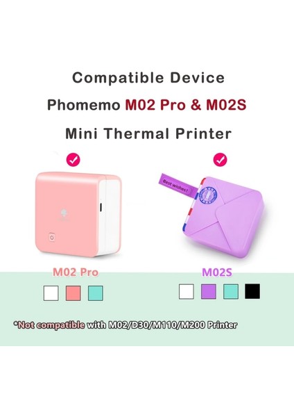 S02 Etiketler Stili Phomemo M02PRO Yapışkanlı Termal Etiket Rulo Çocuklar Dıy Etiketleri M02S M02 Pro Phomemo Yazıcı Için Kağıt mm Fotoğraf Adı Kağıt (Yurt Dışından)