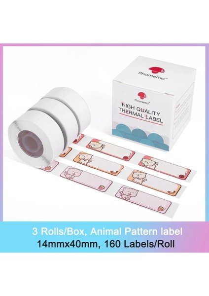 DP-P01 Stili Phomemo D30 Için Etiket Kağıdı Termal Etiket Biletleri Kağıt Kendinden Yapışkanlı Şeffaf Kare Yuvarlak Isim Etiketleri Kağıt 3 Rollsbox (Yurt Dışından)
