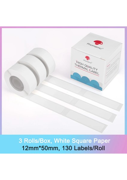 Kare Etiket 1250 Stili Phomemo D30 Için Etiket Kağıdı Termal Etiket Biletleri Kağıt Kendinden Yapışkanlı Şeffaf Kare Yuvarlak Isim Etiketleri Kağıt 3 Rollsbox (Yurt Dışından)